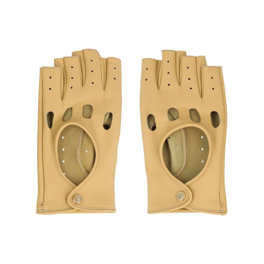 Valentino VLogo Signature Fingerless Gloves Beige Mens